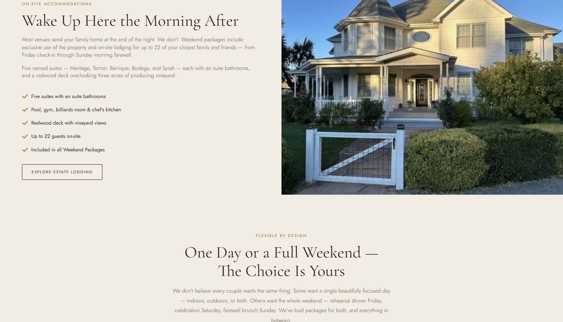 The Victorian estate house with on-site suites for up to 22 guests